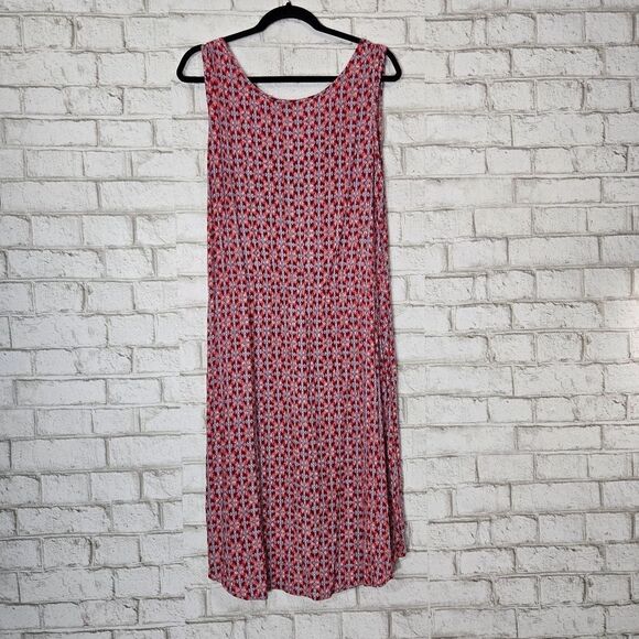 Eddie Bauer cute red and blue midi dress - Picture 11 of 15